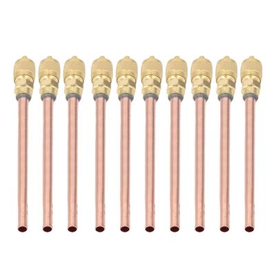 10PCS Access Service Valves High Strength Brass One Way Air Conditioner Charge Needle Valve Replacement