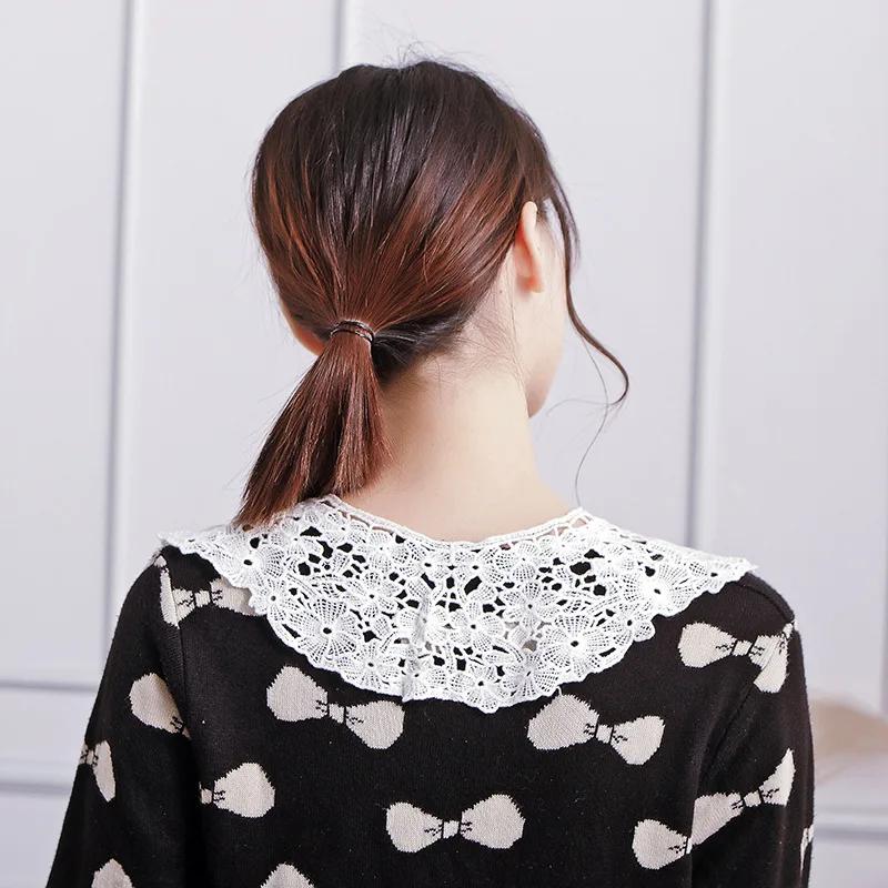 Autumn Women's Chiffon Fake Collar Ladies Detachable Lace Floral False Collar Blouse Top Women Doll Collars Clothes Decor