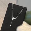 Nickel Silver-Plated Gold Star Tassel Necklace - Light Luxury Design, New Year Gift for Women