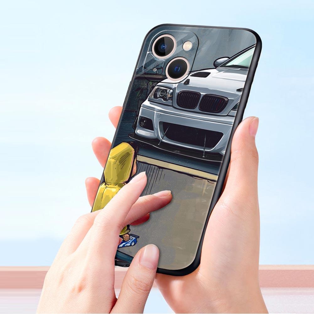 Boy Sports Car Jdm Drift Luxury Soft Phone Case For iPhone Samsung Galaxy Redmi Xiaomi Note S A 16 15 14 13 12 11 21 22 23 53 54 Pro Plus Ultra Cover