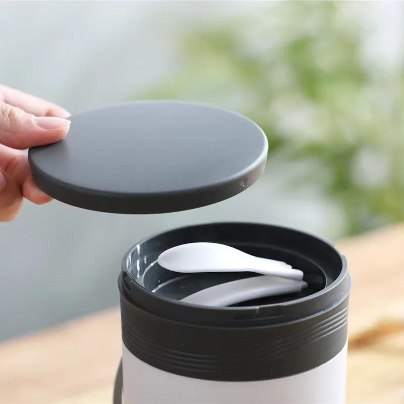 450ml Small Solid Color Microwave Sealed Lunch Box Mini Cooler for Work Soup Cup Portable Breakfast Cups Convenience Tools