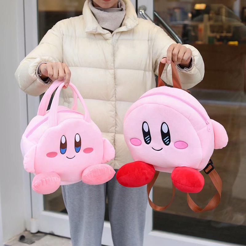 Kirby Star Handbag: Cute Cartoon Plush Bag for Girls, Versatile for Shopping, Sundries, or Cosmetics