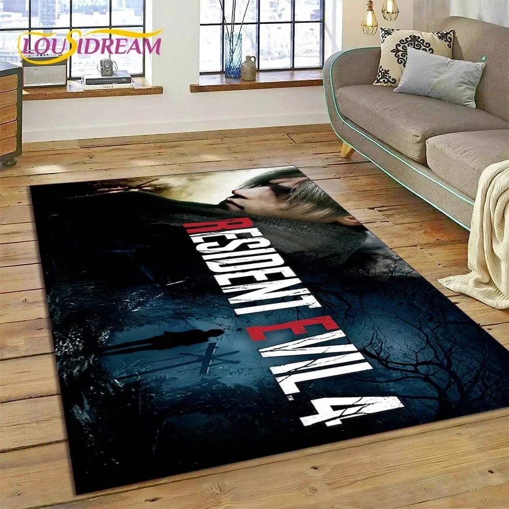 3D Horro Games R-Resident Evil Gamer Carpet Rug for Bedroom Living Room Home Sofa Decoration,Child Game Large Decor Floor Mat