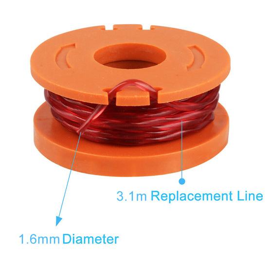 4/6Pcs Peças de linha de carretel de substituição Aparador de grama Edger com tampa para WORX WA0010