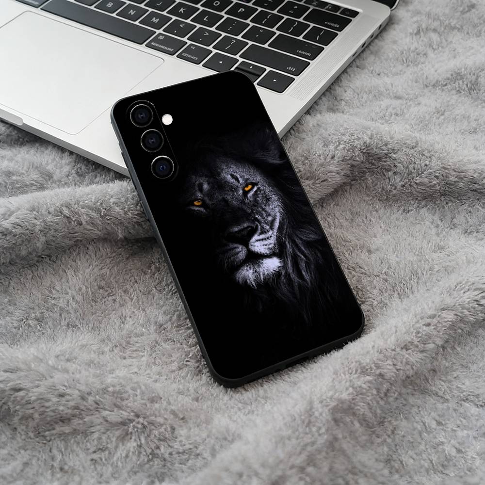

Lion- Pattern Phone Case For Samsung Galaxy A73,A71 A72,A70,A53,A52,A51,Soft Silicone Black Cover Samsung a30 a20