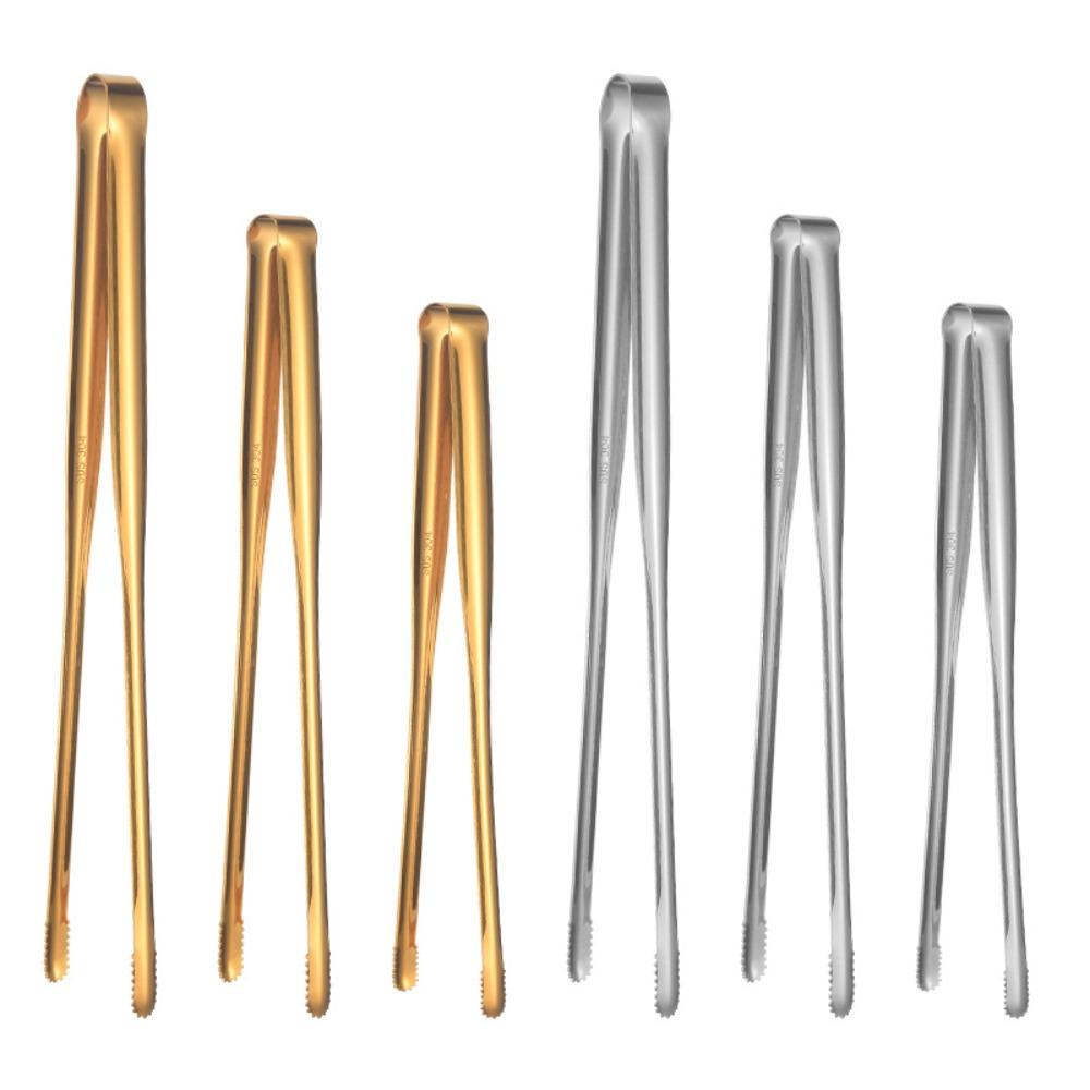 Stainless Steel Grill Tongs Food Clip BBQ Steak Clip Bread Tong Cooking Utensils Party Non-Slip Kitchen Gadgets Accessories