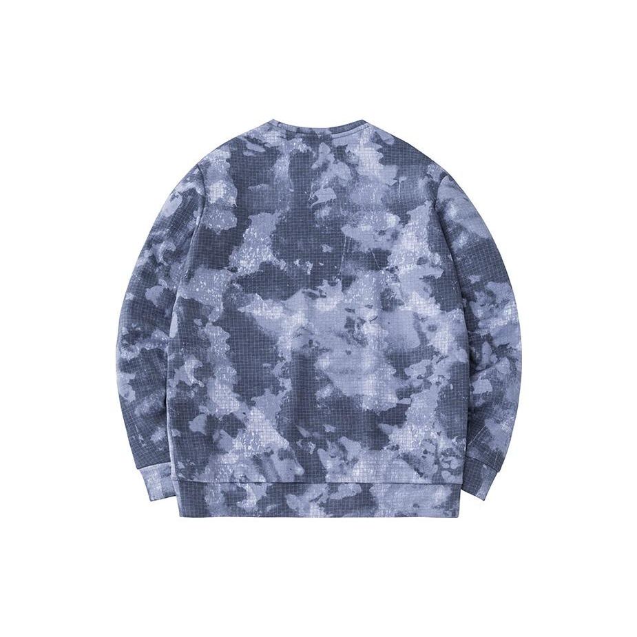 Anta All Over Print Letter Casual Round Neck Pullover Fleece Sweatshirt Men Sweatshirt Snow-White 152347720-1