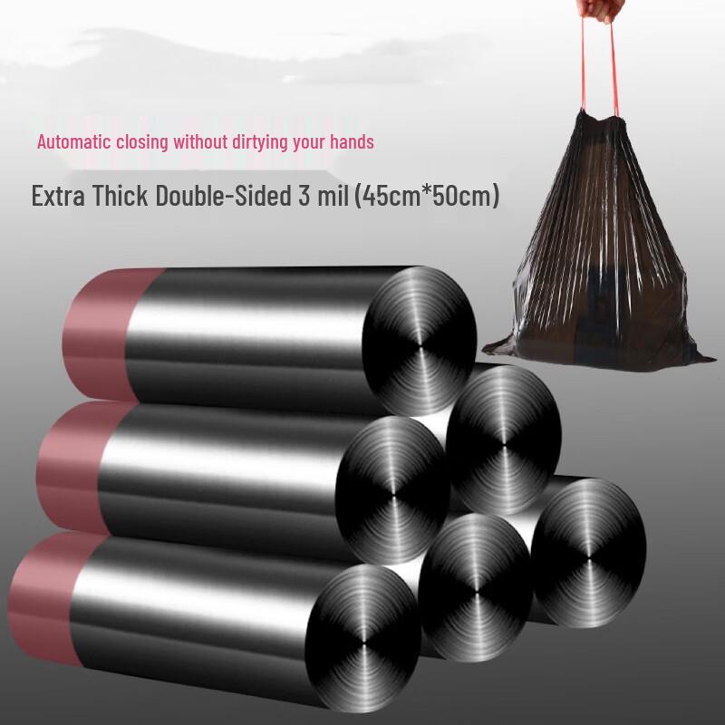 Утолщенные мешки для мусора на завязках