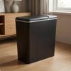 Flip Lid Trash Can PressOpen Rectangular Waste Bin for Washroom, Kitchen, Living Room