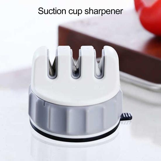 Ascuțitor cu mini tăietori Ascuțire fără efort a lamei cu ventoză puternică Ascuțitor cu lame cu 3 curbe, ușor de utilizat