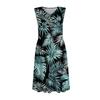 Women's Casual Fashion Sexy V-neck Button Decoration Sleeveless Beach Printed Boutonniere Dress