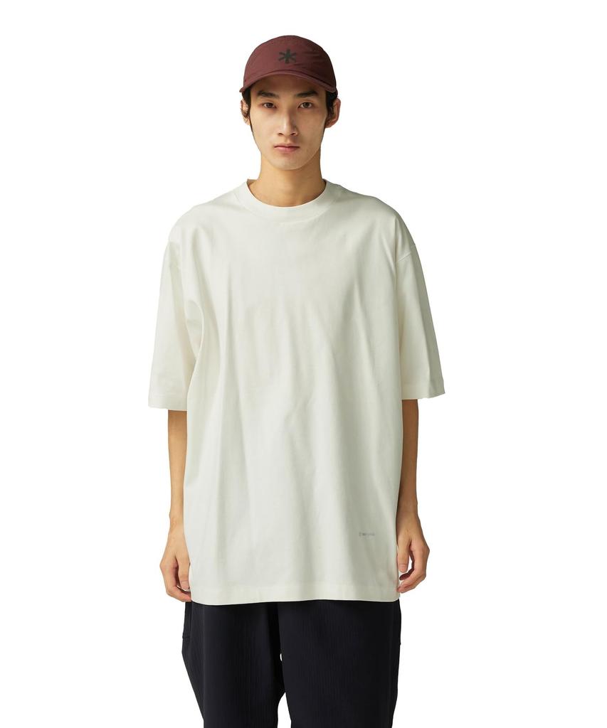 Snow Peak Organic Cotton Mercerized Short Size White T-Shirt TS-25AU001, Sleeve, Men's/Women's, S,