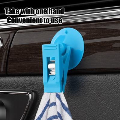 2pcs Portable Car Suction Cup Clips: Interior Window Suction Cups for Cars - Detachable Sunshade and Ticket Holder Bracket