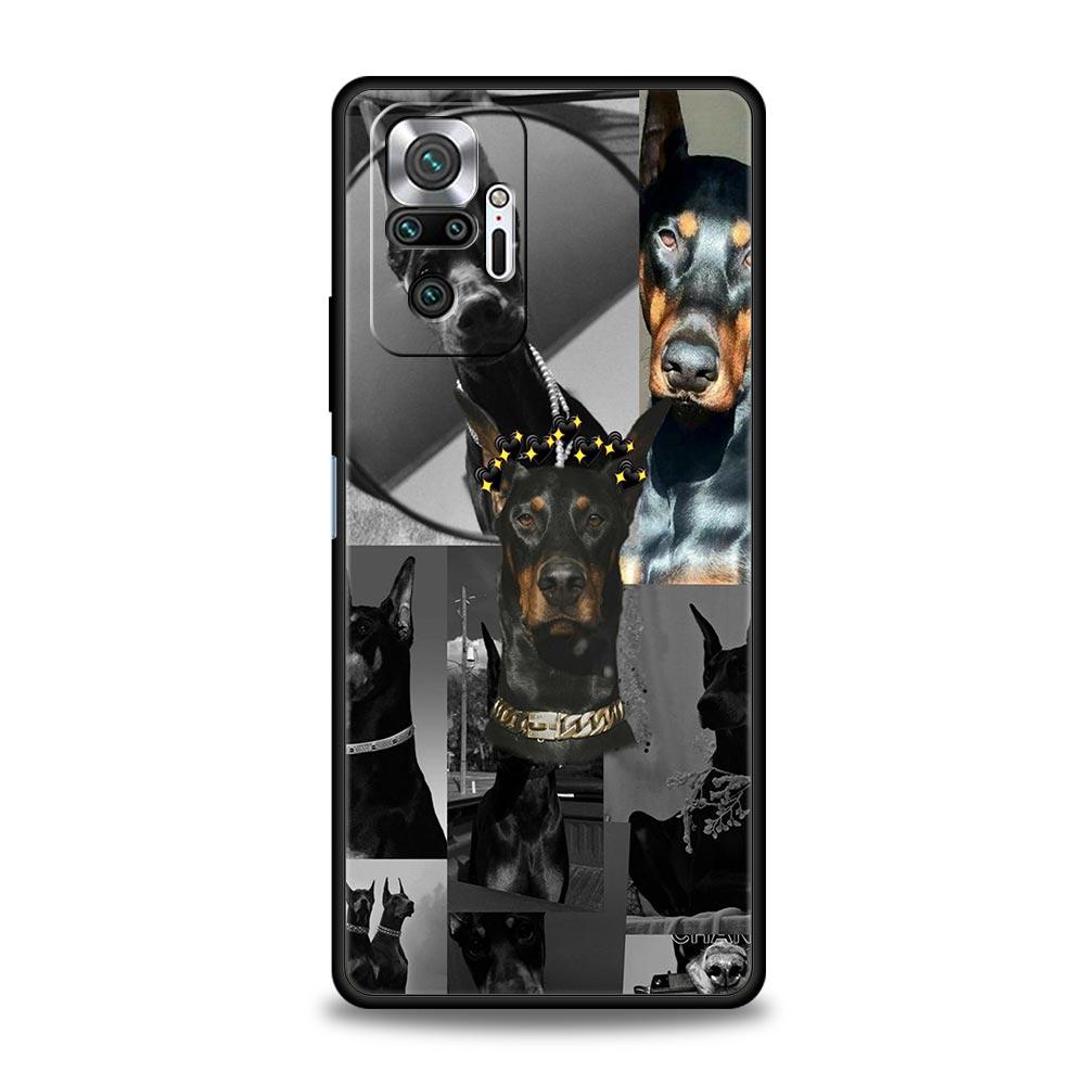 Doberman Dog Phone Case Cover for Redmi 14C 10C Note 15 14 13 12 10 11 K40 Pro Plus 5G Soft TPU Shockproof Shell Funda Capas Bag