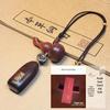 Sandalwood Gourd Pendant: High-End Rearview Mirror Amulet for Men and Women