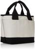 [Umbenennen] Mini-Canvas-Tragetasche für Damen und Herren, Isoliert, Kompakt, Perfekt für Pendeln, Schule und Golf, HellgrauSchwarz