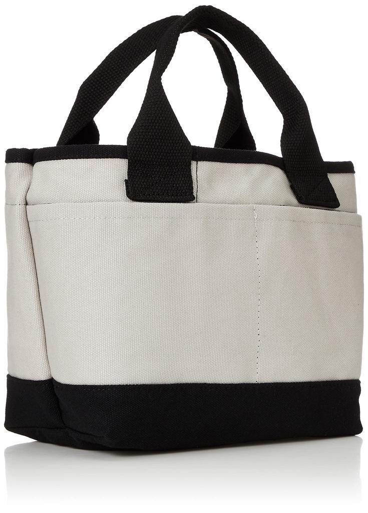 [Umbenennen] Mini-Canvas-Tragetasche für Damen und Herren, Isoliert, Kompakt, Perfekt für Pendeln, Schule und Golf, HellgrauSchwarz