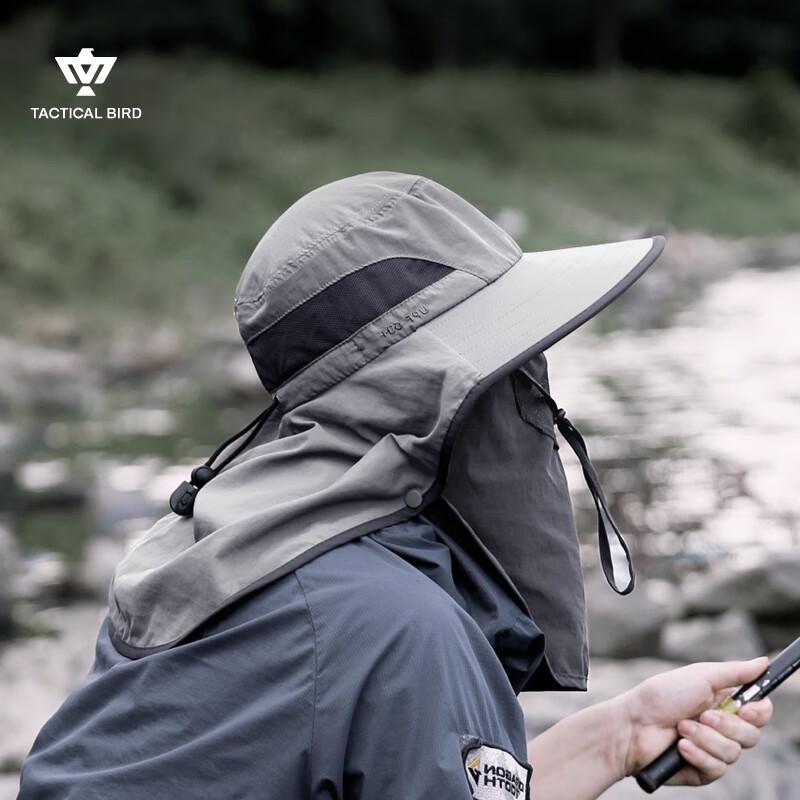 Men s UV Protection Outdoor Fishing Sun Hat with Full Face Mask L (58-60cm)