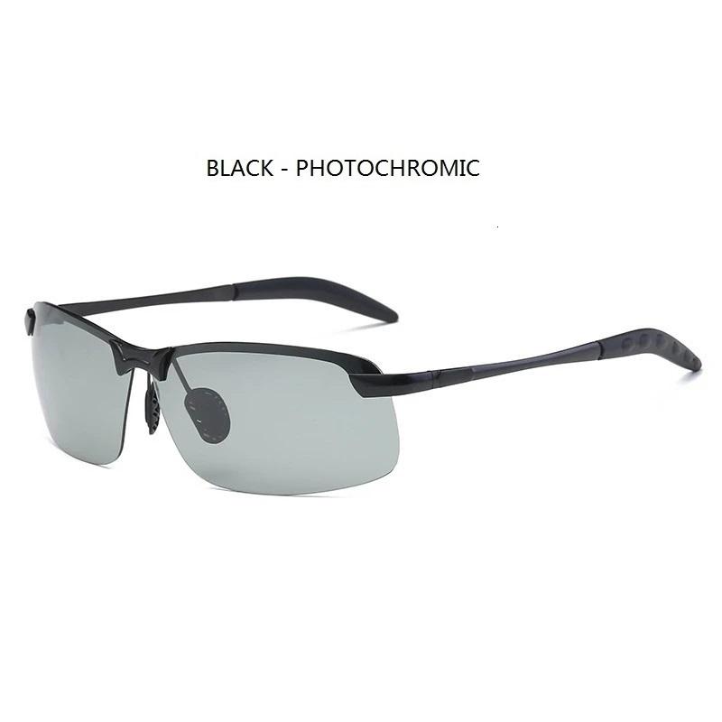 Men Photochromic Sunglasses UV400 Driving Fishing Chameleon Glasses Color Changing Day Night Vision Eyewear