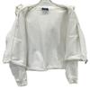 Prada White 138590 Triangle Crop Zip-Up Parka Jacket M whiteUsed