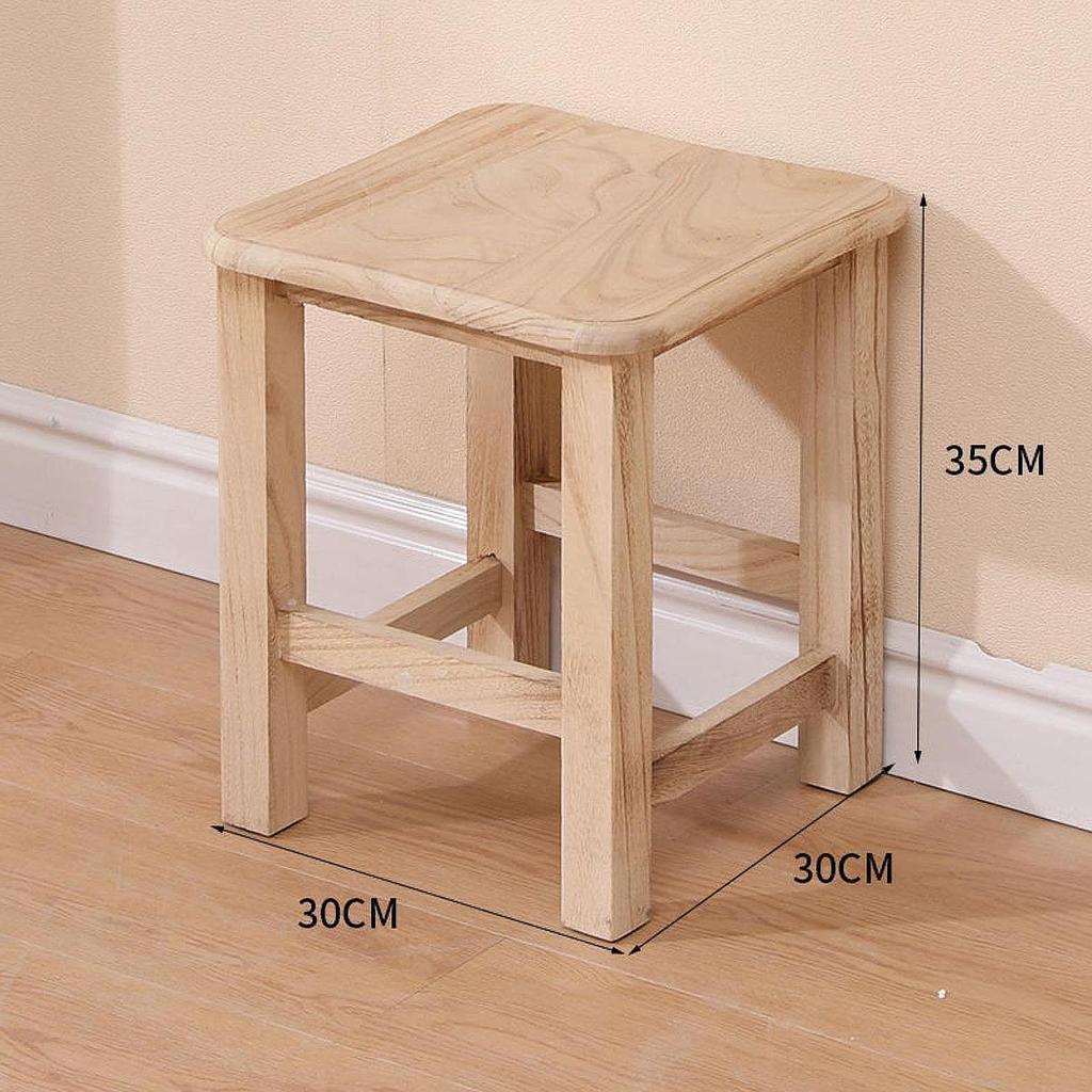 Wooden Foot Stool Change Shoe Stool Small Footstool for Doorway Dorm Bedroom Style B