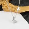 Ladies Elegant Rhinestone Butterfly Pendant Necklaces