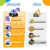 Children's Press-to-Press Dinosaur Construction Vehicle Excavator Set Toy Car