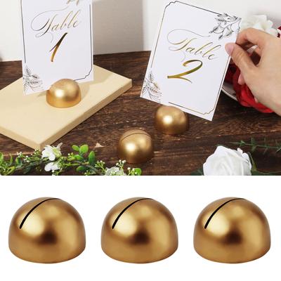 Pack of 12pcs Stylish Gold Table Number Clips Place Card Holders for Wedding Anniversary Birthday Party Decorations
