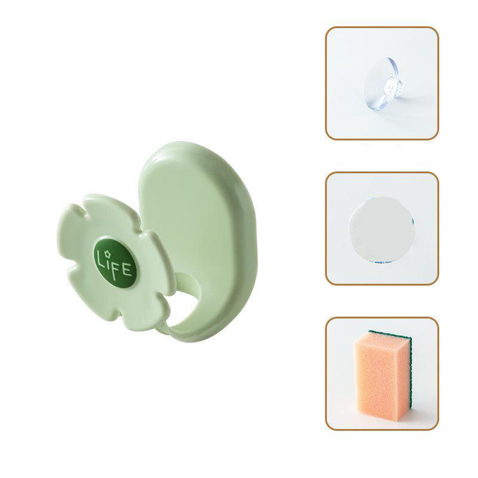 

Flower Drainage Suction Hook Multifunctional Kitchen Sink Organizer Rack one size зелёный