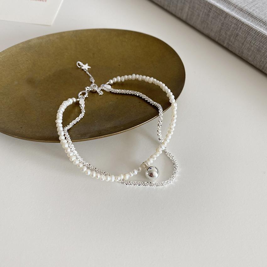 925 Silber Armband Teilweise Perlen Knoten Armbänder für Damen Mode Luxus Design Perlen Charm Armband Party Schmuck
