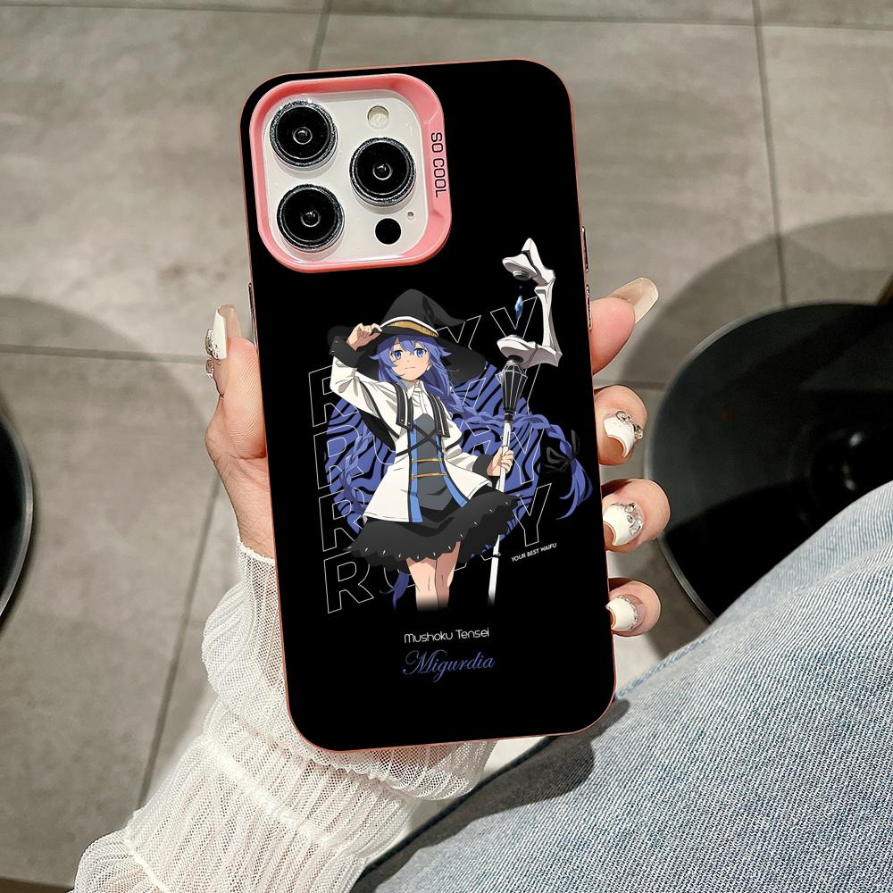 Mushoku Tensei Roxy Handyhülle für iPhone 17 16 15 14 13 12 11 X XR XS 8 7 Air Pro Max Plus Transluzent Rosa Hülle