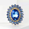 Broche Oval de Cristal con Girasol para Mujer Unisex Pines de Solapa Fiesta de Oficina Regalos para Amigos Accesorios