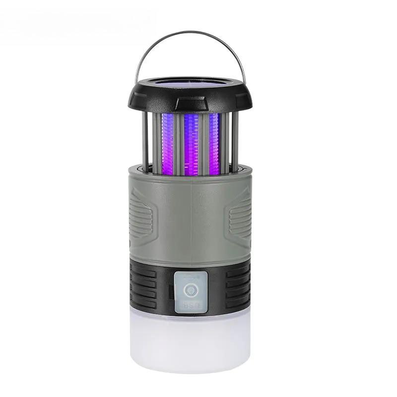Solární lampa proti komárům UV světlo na hmyz USB dobíjecí elektrická past na mouchy lapač skládací přenosný zabíječ hmyzu repelentní světlo