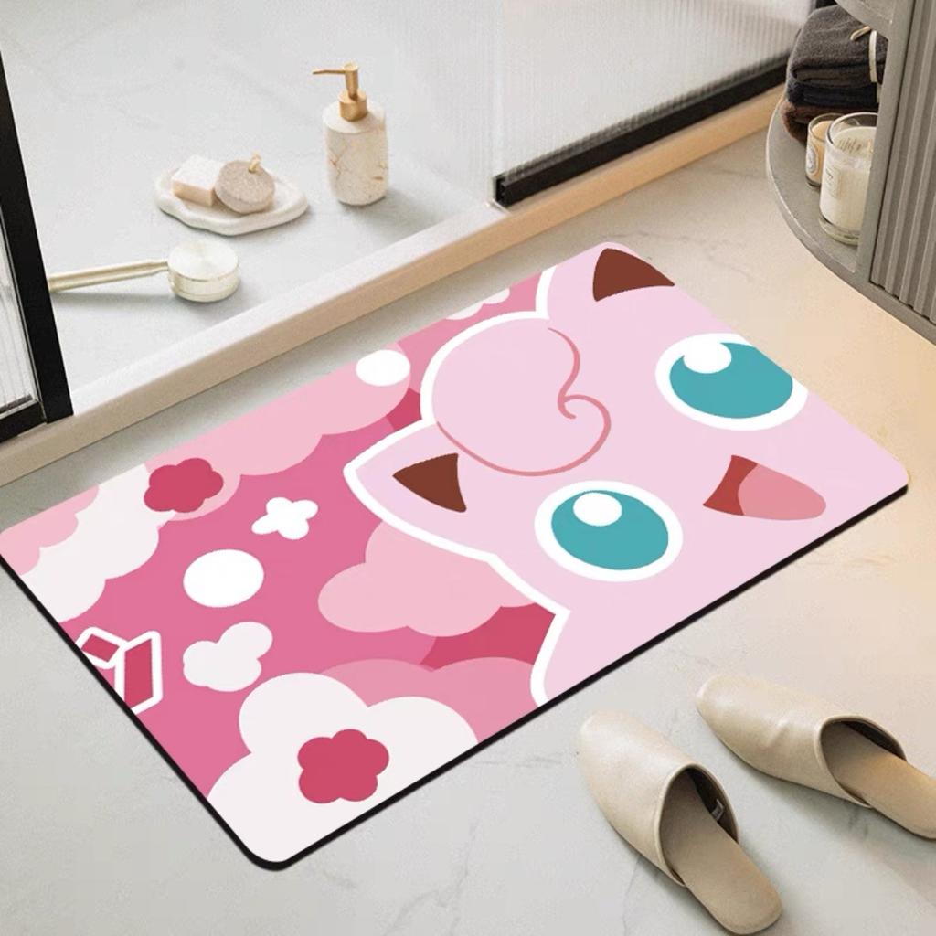 Cute Cartoon Puppy Bathroom Water-absorbing Non-slip Mat, Door Floor Mat, Dirt-resistant Animation Decorative Mat
