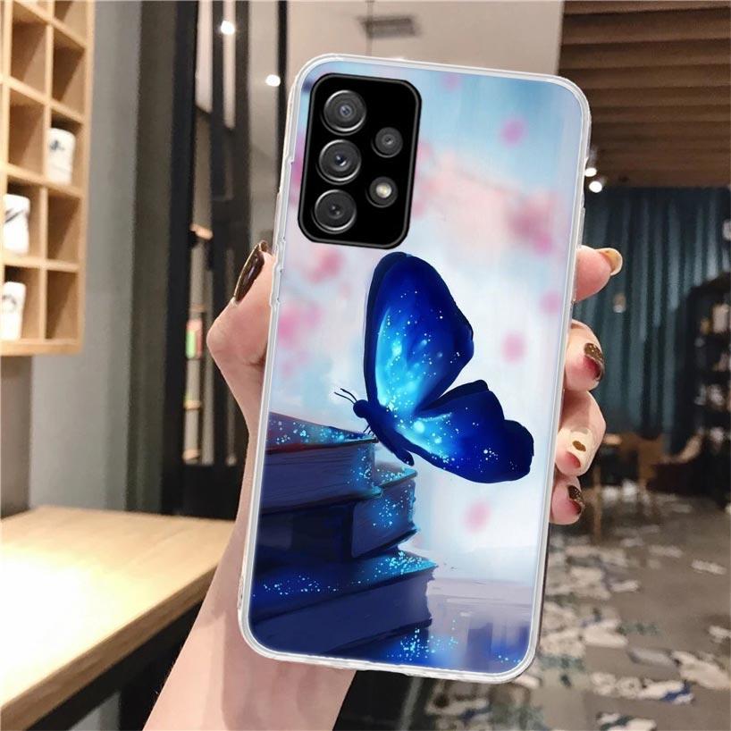 Blue Butterfly Beautiful Wing Soft Phone Case For Samsung Galaxy A16 A26 A36 A56 A15 A14 A13 A55 A54 A53 A35 A34 A33 A25 A24 A23