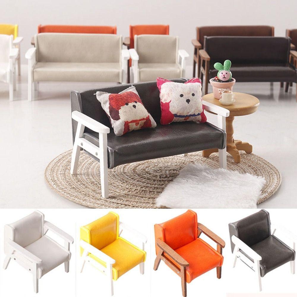 

Миниатюрный мягкий диван 5 цветов 1:12 кукольных домиков DIY, высококачественная мебель для кукол, украшение кукольного домика