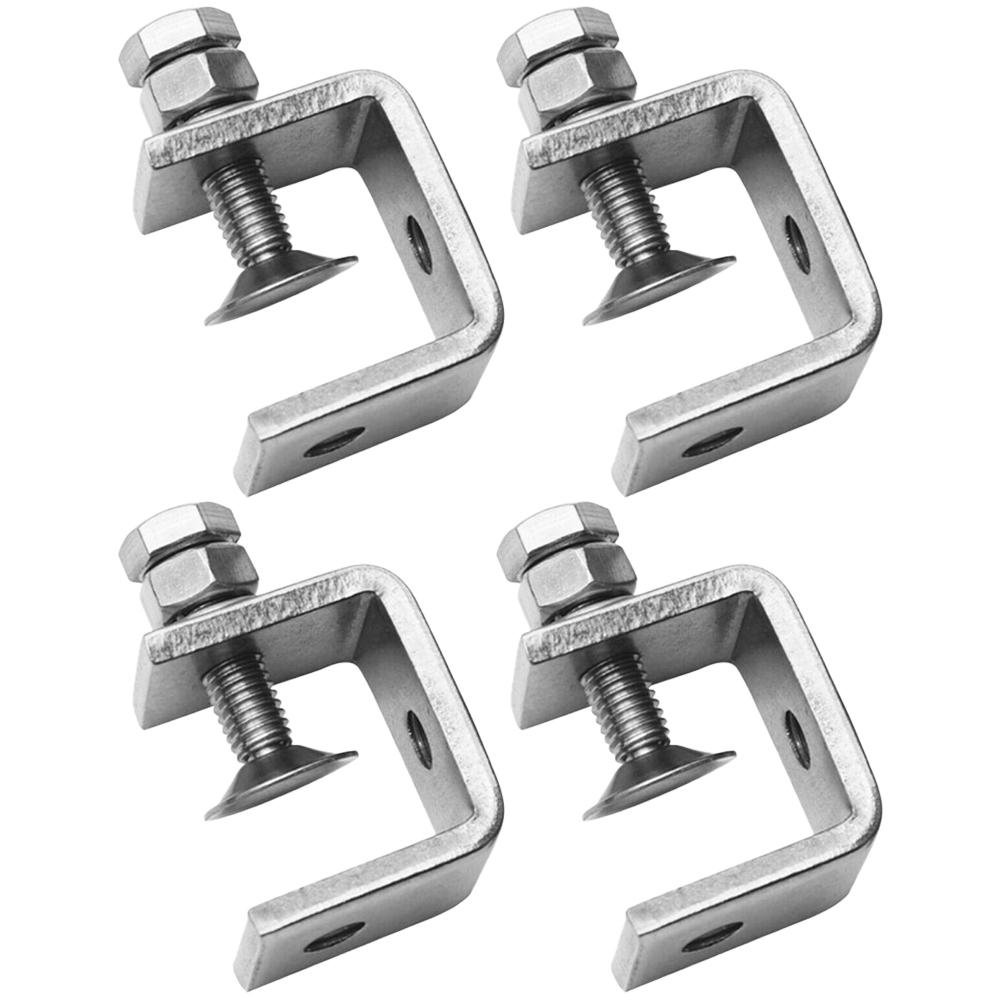 1/2/4pcs C-clamp Desk Clamp Steel Pipe Square Clamp Woodworking Adjustable Fixed Holder Clip Multi-function Hardware Fasteners