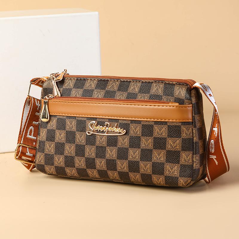 Spring Women, Middle-aged Women, Wide-band Versatile Bag, Middle-aged and Elderly Women's Crossbody Single-shoulder Bag