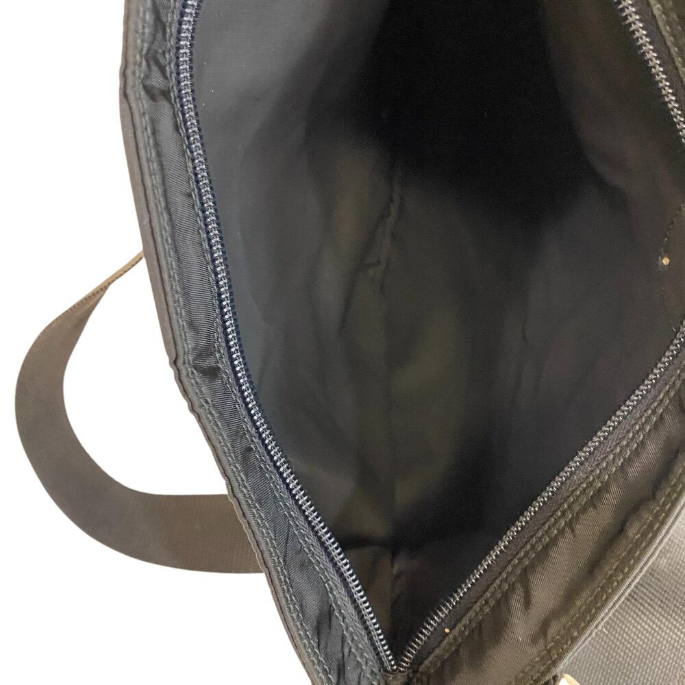 PRADA Sacosh Triangular plate Nylon Shoulder Bag black Nylon Used