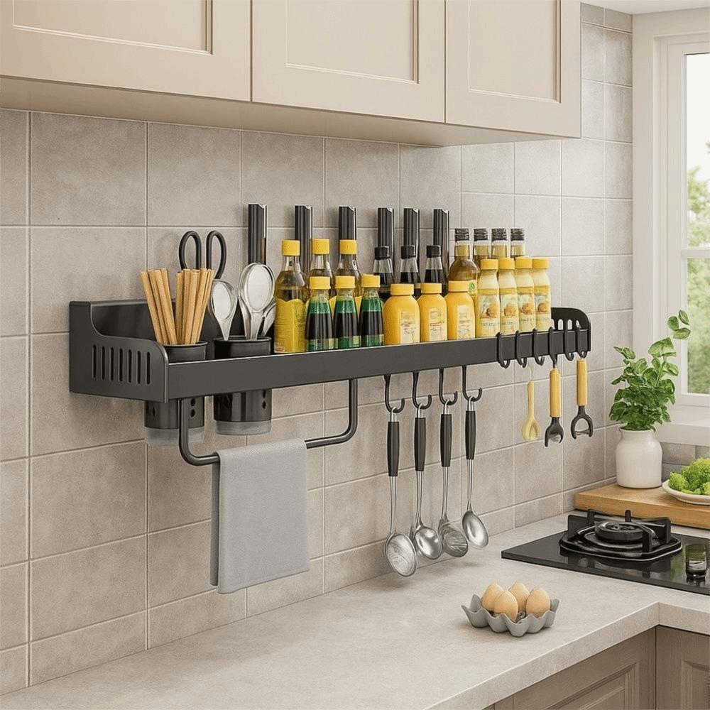 Anti-Rust Kitchen Storage Rack Moisture-Proof Kitchenware Holder Cooking Tools