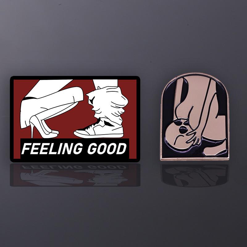 Goofy Style Creative Alloy Brooch – European/American Punk Fashion Pin