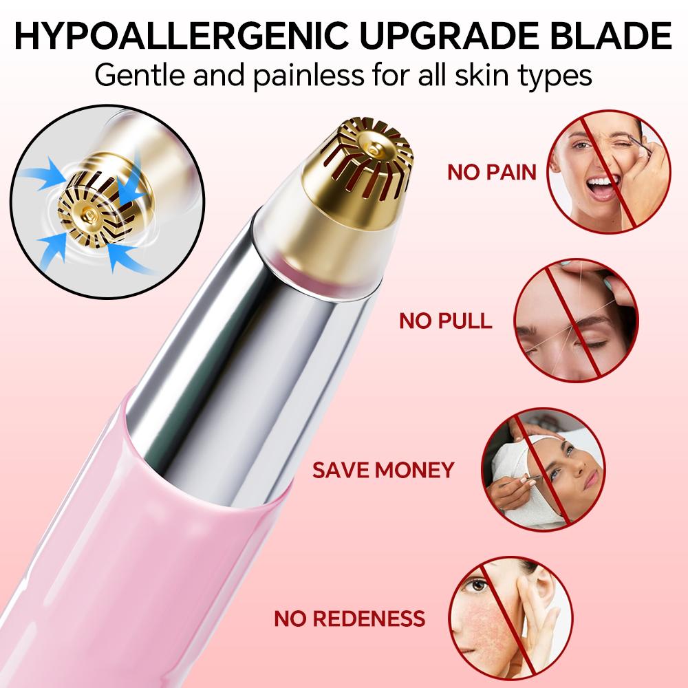 Electric Eyebrow Trimmer, USB Rechargeable Protable Eyebrow Hair Remover, Precision Electric Razor for Eye Brow & Face Epilator
