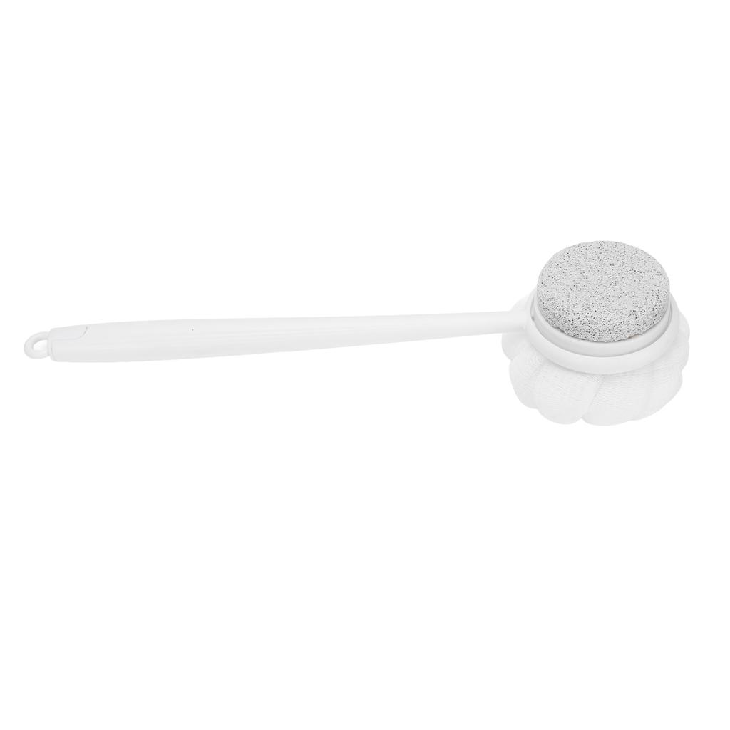 14.57in Shower Body Brush Bath Scrubber Pumice Stone and Shower Brush with Long Handle
