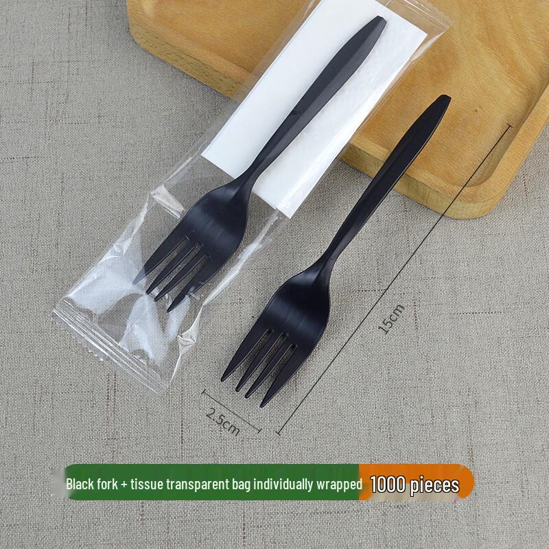 Disposable Plastic Forks & Napkins Set
