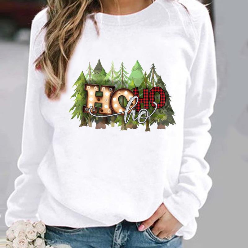Women's Christmas Tree Style Pullover Hoodie