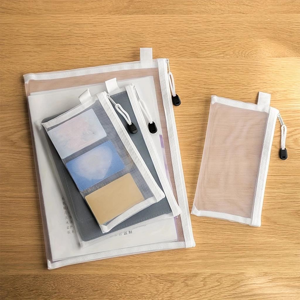 1-3 stk Oppbevaringspose Netting Glidelås Leketøy Byggeklosser Puslespill Delpakke Barn Partikler Glidelås Gjennomsiktig Finish Oppbevaring