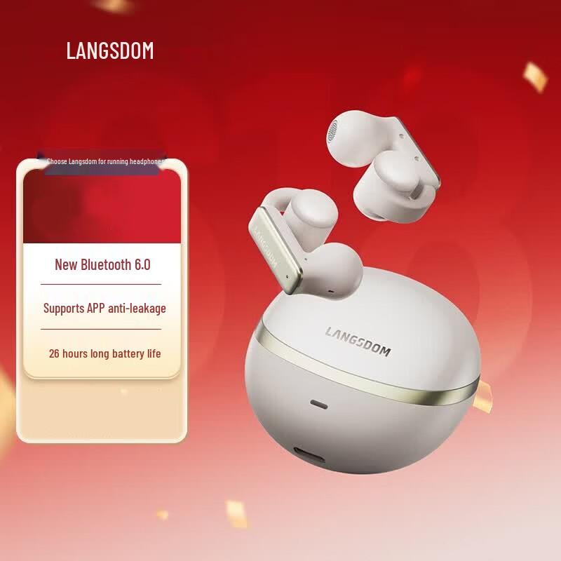 Lanston TS28 Open-Ear Clip-On Bluetooth Headphones
