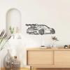 Car Metal Wall Art - Black Metal Carving, Sleek Design with Spoiler & Exhaust Pipes Easy to Hang Home Office Decor Wall Stickers