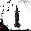 Cracker Barrel Witch Statue Multi-Purpose Halloween Resin Figurine Dark Fantasy Ornament for Desktop Decor Craft