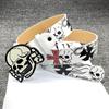 Y2k Skull Belt Jeans Decor Pu Cross Waistbands Simple Skeleton Belt  Female/Girls
